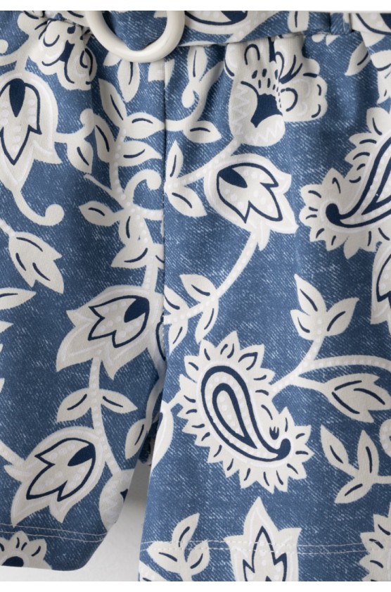 Σετ μπλουζάκι με σορτς για κορίτσια EBITA 266071 λευκό-μπλε