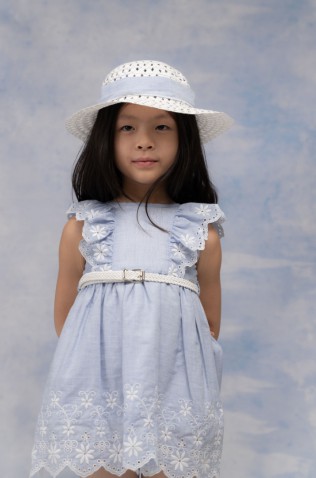 Σετ Φόρεμα με καπέλο για μικρά κορίτσια EBITA 266208 γαλάζιο