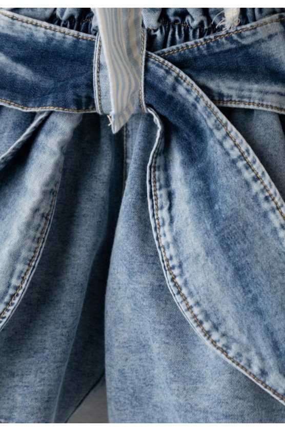 Σετ μπλούζα ,πουκάμισο και σορτσάκι για μικρά κορίτσια EBITA 266217 λευκό