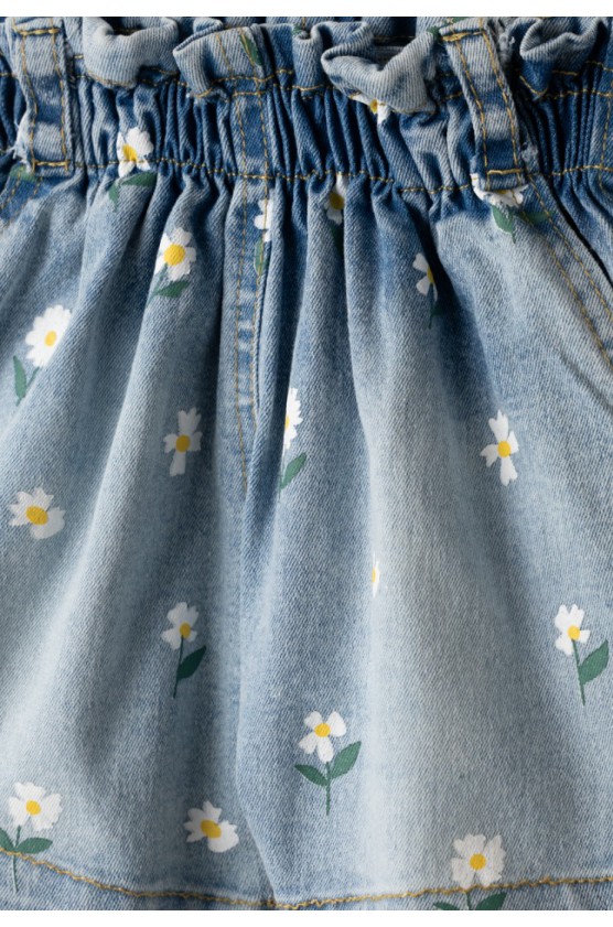 Σετ μπλούζα crop και σορτσάκι για μικρά κορίτσια EBITA 266220  λευκό