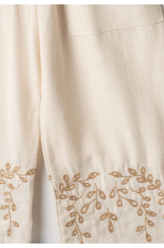 Σετ μπλούζα  με παντελόνα και τσαντάκι για κορίτσια EBITA 266223 εκρού