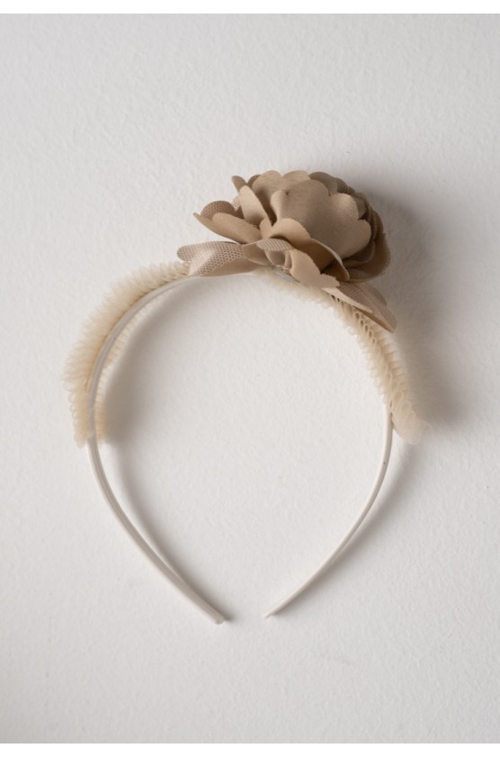 Φόρεμα με τούλι για μικρά κορίτσια EBITA 266232 μπεζ