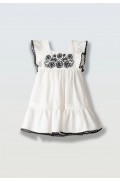 Φόρεμα  "Boho" για μικρά κορίτσια EBITA 266236 λευκό