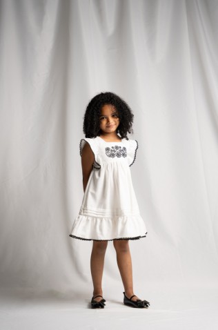 Φόρεμα  "Boho" για μικρά κορίτσια EBITA 266236 λευκό