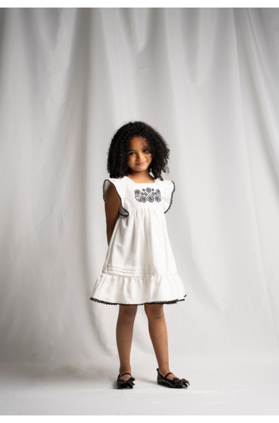 Φόρεμα  "Boho" για μικρά κορίτσια EBITA 266236 λευκό