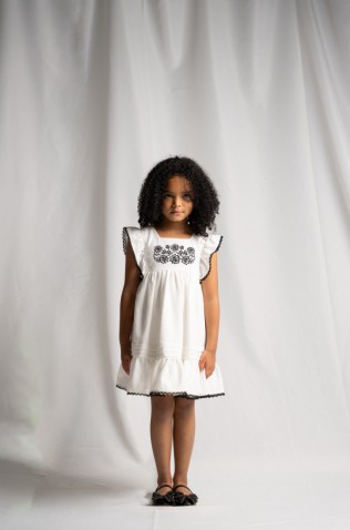 Φόρεμα  "Boho" για μικρά κορίτσια EBITA 266236 λευκό