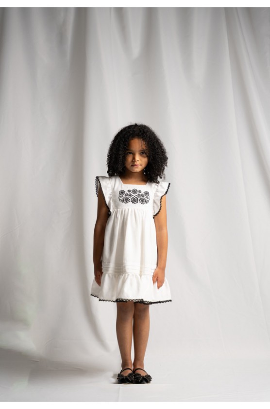 Φόρεμα  "Boho" για μικρά κορίτσια EBITA 266236 λευκό
