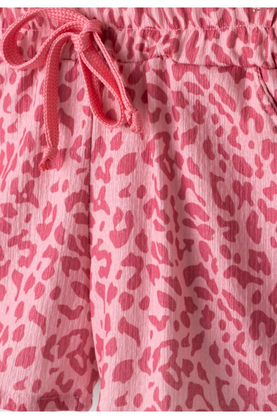 Σετ μπλούζα αμάνικη με σορτς για μικρά κορίτσια EBITA 266238 ροζ- φούξια