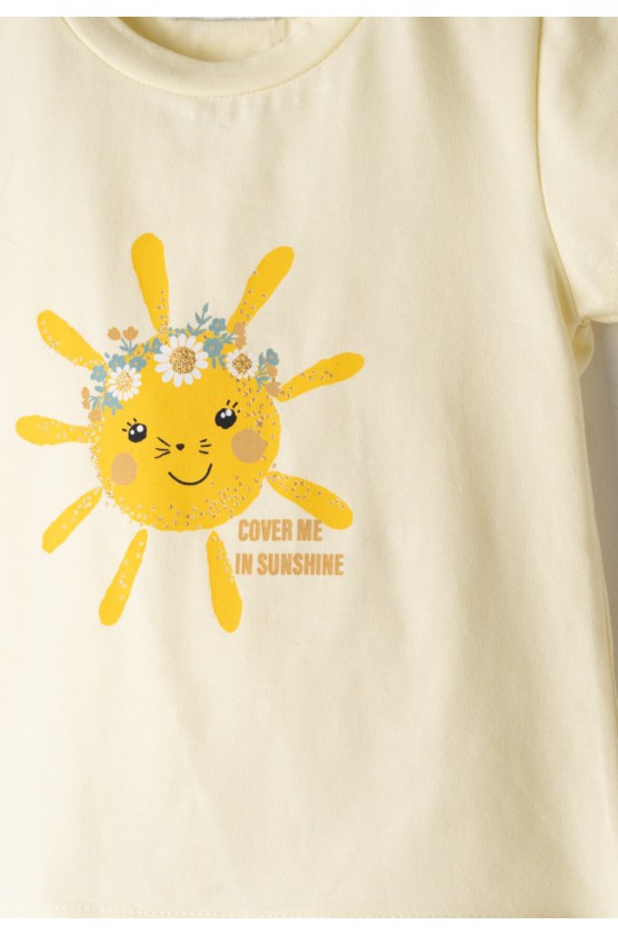 Σετ μπλούζα  με κολάν κάπρι για κορίτσια EBITA 266250 κίτρινο