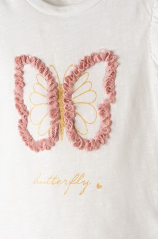 Σετ μπλούζα  με κολάν και τσαντάκι για κορίτσια EBITA 266251 λευκό