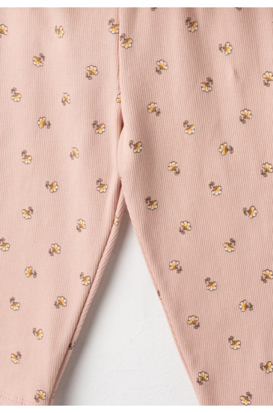 Σετ μπλούζα  με κολάν κάπρι για κορίτσια EBITA 266253 λευκό -ροζ