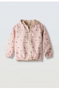 Μπουφάν αντιανεμικό 2 όψεων  για  μικρά κορίτσια EBITA 266255 μπεζ- ροζ