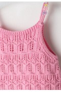 Σετ πλεκτό μπλουζάκι και τζιν σορτς  για μικρά κορίτσια EBITA 2662580 ροζ