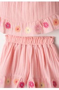 Σετ μπλούζα και σορτσάκι για μικρά κορίτσια EBITA 266274  κοραλί