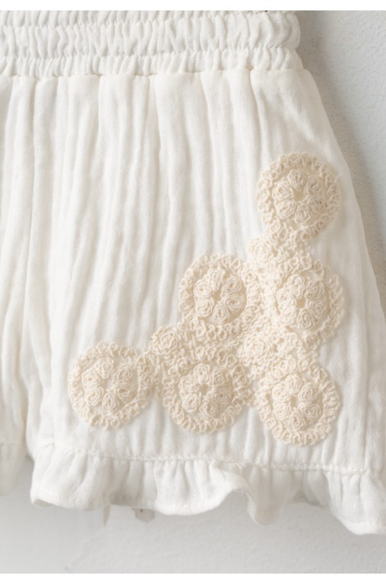 Σετ μπλούζα  και σορτσάκι για μικρά κορίτσια EBITA 266275 μπεζ