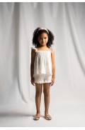 Σετ μπλούζα  και σορτσάκι για μικρά κορίτσια EBITA 266275 μπεζ