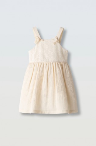 Φόρεμα  "Boho" για μικρά κορίτσια EBITA 266280 εκρου