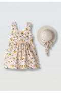 Σετ Φόρεμα  με καπέλο για μικρά κορίτσια EBITA 266509 πολύχρωμο