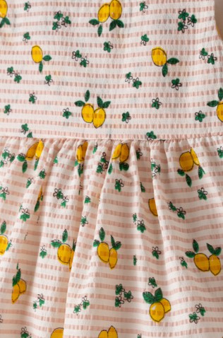 Σετ Φόρεμα  με καπέλο για μικρά κορίτσια EBITA 266509 πολύχρωμο