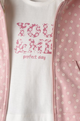 Βρεφικό Σετ 3τμχ για μικρό κορίτσι ΕΒΙΤΑ 266511 ροζ