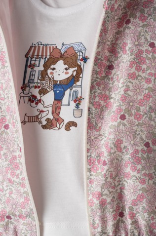 Βρεφικό Σετ 3τμχ για μικρό κορίτσι ΕΒΙΤΑ 266512 ροζ