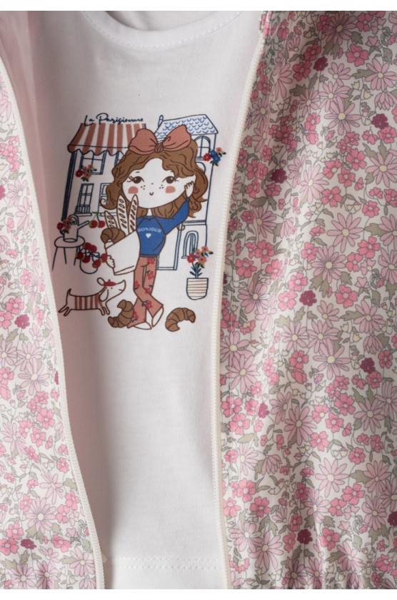 Βρεφικό Σετ 3τμχ για μικρό κορίτσι ΕΒΙΤΑ 266512 ροζ