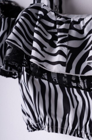 Σετ μπλούζα  Crop top και σορτσάκι για  κορίτσια EBITA 242059 μαύρο