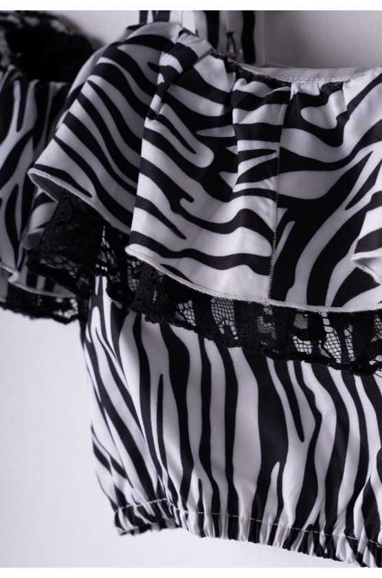 Σετ μπλούζα  Crop top και σορτσάκι για  κορίτσια EBITA 242059 μαύρο