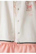 Σετ ζακέτα , μπλούζα και φόρμα  για μικρό κορίτσι ΕΒΙΤΑ 254502 Σομόν