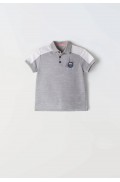 Μπλούζα  polo κοντομάνικη για  αγόρι Hashtag 242756 γκρι