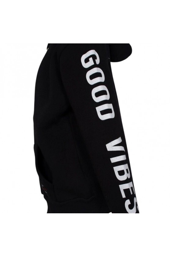 Ζακέτα Φούτερ με Κουκούλα Hashtag 243708 Μαύρο