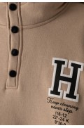Μπλούζα φούτερ με κουκούλα Για Αγόρι Hashtag 243723 μπεζ