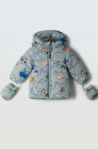 Βρεφικό  Μπουφάν με κουκούλα  για μικρό  Αγόρι Hashtag 255618 Γαλάζιο