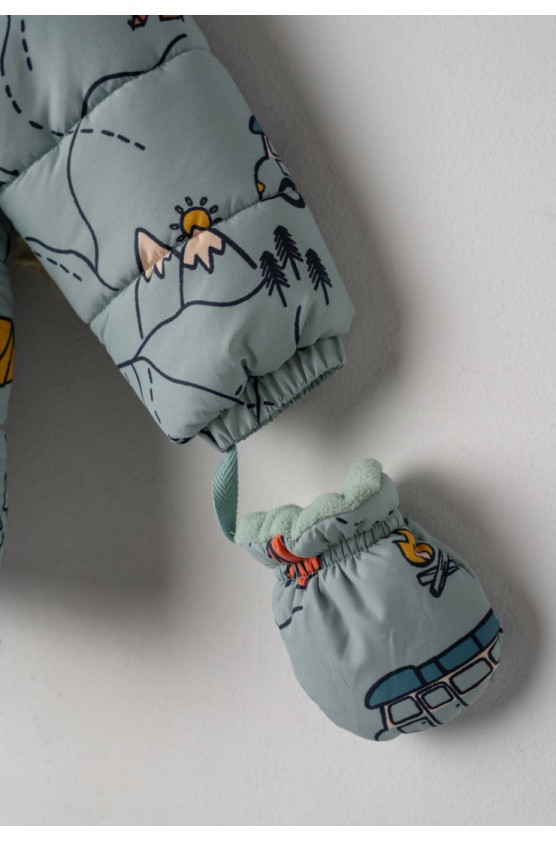 Βρεφικό  Μπουφάν με κουκούλα  για μικρό  Αγόρι Hashtag 255618 Γαλάζιο