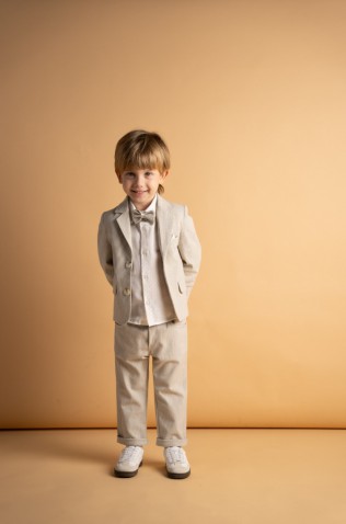 Σετ κοστούμι για μικρό αγόρι Hashtag 266810 εκρού