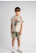 Σετ μπλούζα με σόρτς  για μικρό αγόρι Hashtag 266811 μέντα