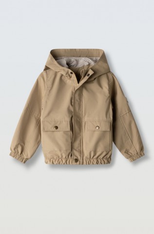 Μπουφάν αντιανεμικό με κουκούλα  για μικρά αγόρια HASHTAG 266821 μπεζ