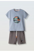 Σετ μπλούζα με βερμούδα για μικρό αγόρι Hashtag 266829 Σιέλ
