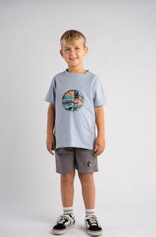 Σετ μπλούζα με βερμούδα για μικρό αγόρι Hashtag 266829 Σιέλ