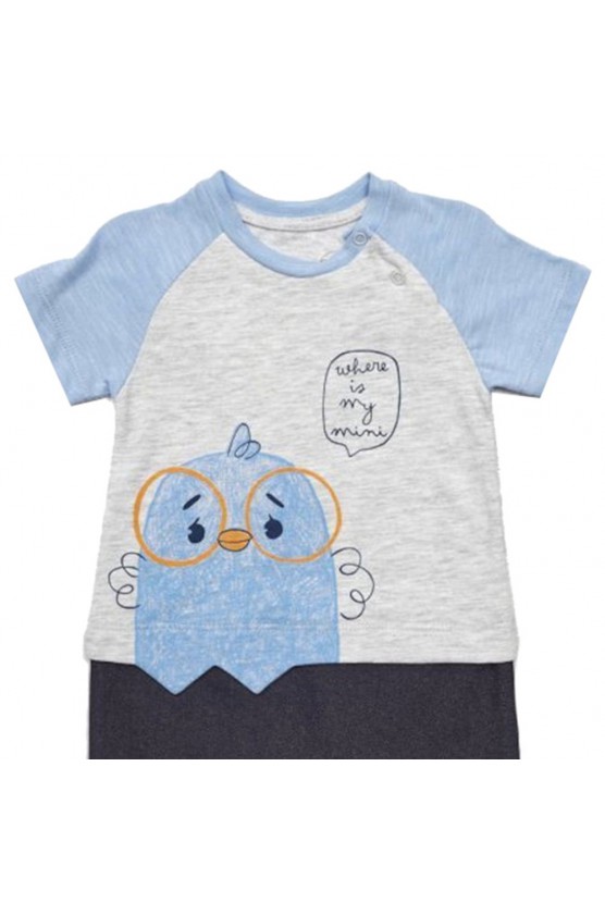 Βρεφικό Φορμάκι  ΓΙΑ ΜΩΡΟ ΑΓΟΡΙ HASHTAG MI-252 ΓΚΡΙ-ΜΠΛΕ