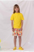 Βερμούδα μαγιό για αγόρι Surf TORTUE S5-409-452 πορτοκαλί