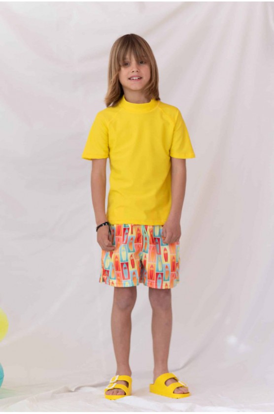 Βερμούδα μαγιό για αγόρι Surf TORTUE S5-409-452 πορτοκαλί