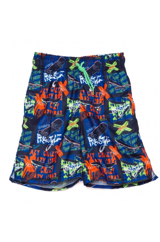 Βερμούδα μαγιό για αγόρι skate TORTUE S5-416-453 μπλε