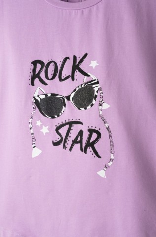 Σετ Μπλούζα με κολάν κάπρι Για Κορίτσι EBITA 254103 Μωβ