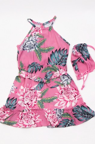 Φόρεμα floral για  Κορίτσι Trax 43144 ροζ