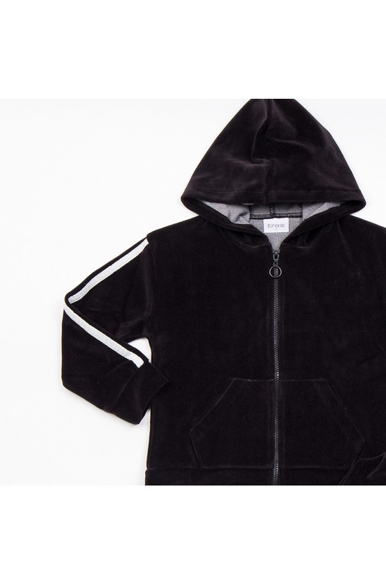 ΣΕΤ  ΖΑΚΕΤΑ ΒΕΛΟΥΤΕ ME ΚΟΥΚΟΥΛΑ ΚΑΙ ΦΟΡΜΑ ΓΙΑ ΚΟΡΙΤΣΙΑ TRAX 48656 ΜΑΥΡΟ