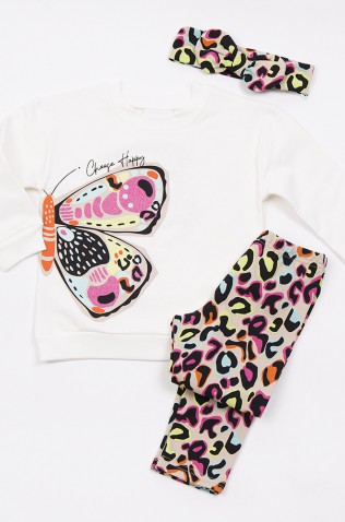 ΣΕΤ ΜΠΛΟΥΖΑ ΜΕ ΚΟΛΑΝ  ΓΙΑ ΜΙΚΡΑ ΚΟΡΙΤΣΙΑ TRAX 48712 CAPPUCCINO 