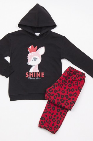 ΣΕΤ ΦΟΥΤΕΡ ΜΕ ΚΟΥΚΟΥΛΑ  ΓΙΑ ΜΙΚΡΑ ΚΟΡΙΤΣΙΑ TRAX 48735 ΜΑΥΡΟ