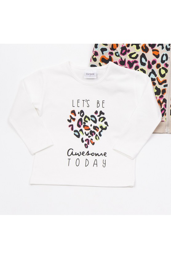 ΣΕΤ ΜΠΛΟΥΖΑ, ΖΑΚΕΤΑ ΚΑΙ ΚΟΛΑΝ  ΓΙΑ ΜΙΚΡΑ ΚΟΡΙΤΣΙΑ TRAX 48738 CAPPUCCINO