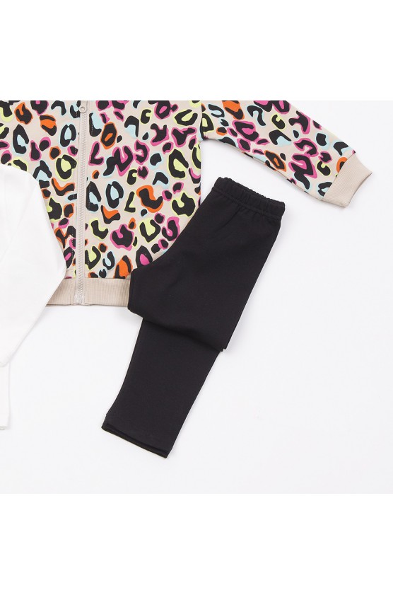 ΣΕΤ ΜΠΛΟΥΖΑ, ΖΑΚΕΤΑ ΚΑΙ ΚΟΛΑΝ  ΓΙΑ ΜΙΚΡΑ ΚΟΡΙΤΣΙΑ TRAX 48738 CAPPUCCINO